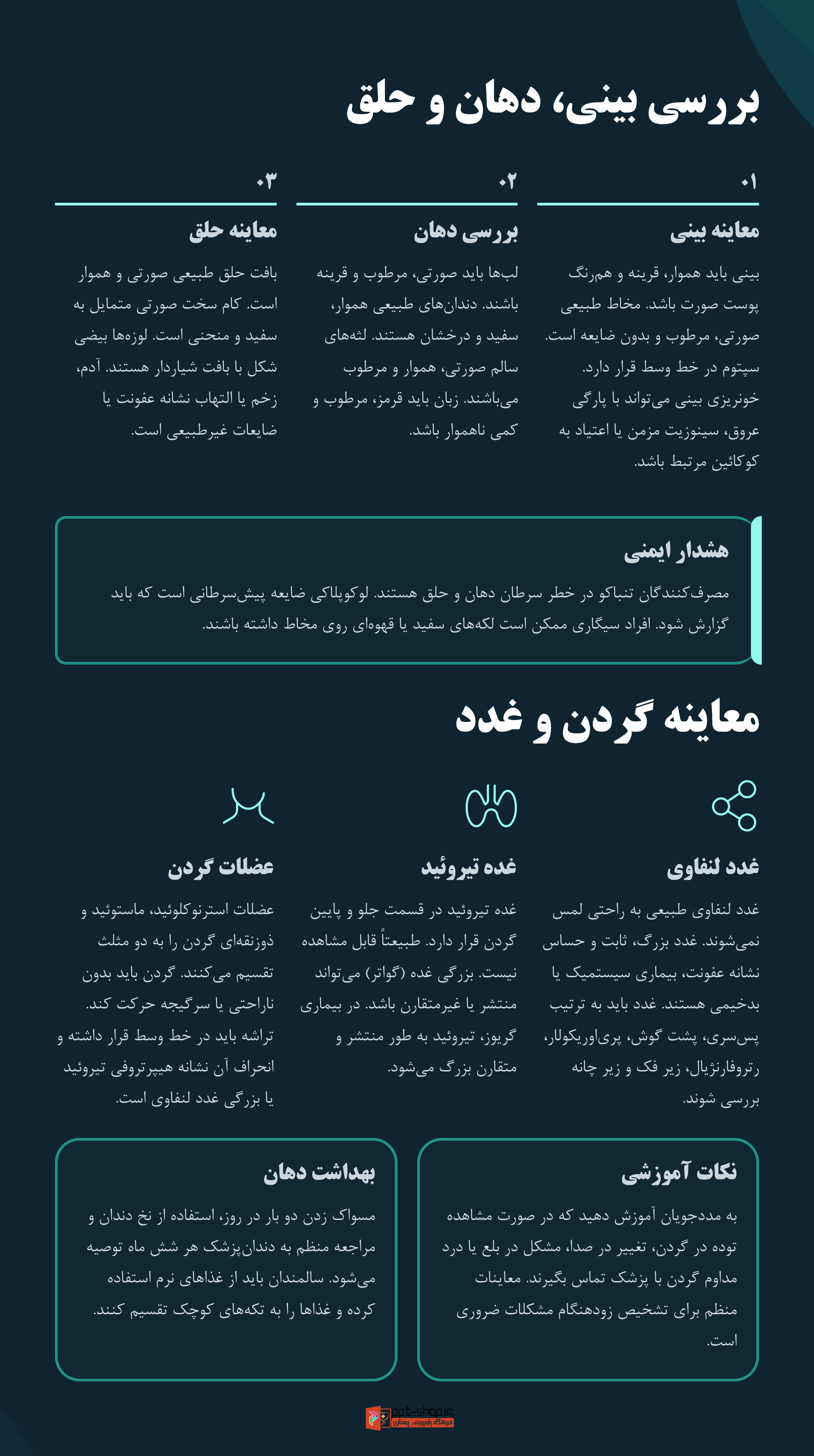 دانلود پاورپوینت پرستاری بررسی وضعیت سلامت سر و گردن بر اساس باربارا بیتز | معاینه فیزیکی کامل